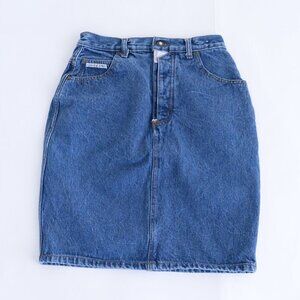 Vintage Bugle Boy Denim Jean Mini Skirt 100% Cotton Size  11